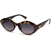 VANLINKER Polarized Trendy Thick Oval Round Sunglasses for Women Retro Shades VL9825