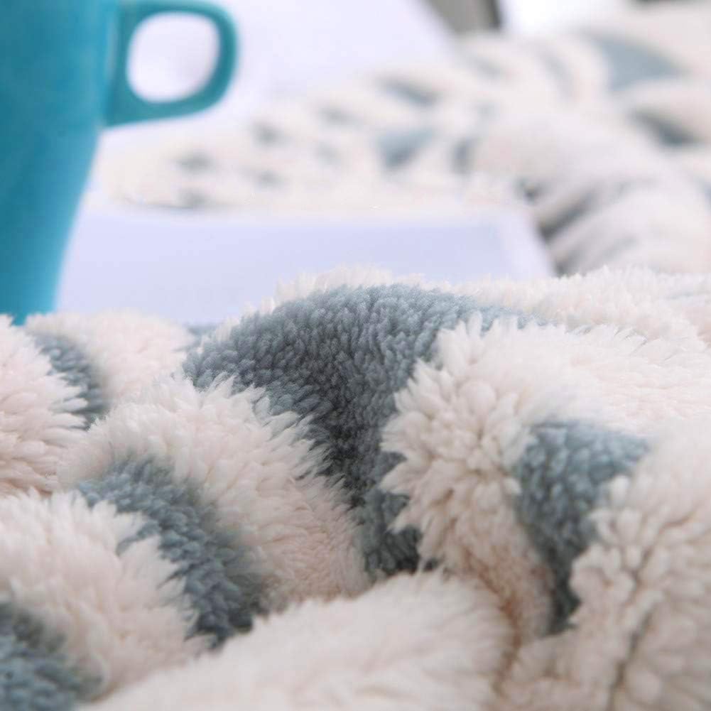 LOMAO Sherpa Fleece Blanket Fuzzy Soft Bed Blanket Dual Sided Throw Blanket fit Couch Sofa (Light Blue,51x63 inch): Home & Kitchen
