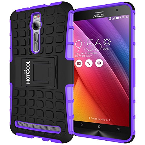 ASUS ZenFone 2 ZE550ML/ZE551ML Case - HOTCOOL Heavy Duty Rugged Dual Layer Armor with Kickstand Cover Case For ASUS Zenfone 2 ZE550ML/ZE551ML(Will Not Fit ZE500CL Model), Purple