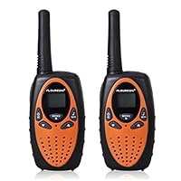 FLOUREON Walkie Talkies for Kids, 2-Way Radio for Children with Long Distance Range 22 Channel Interphone for Home Communication/Festival- Orange