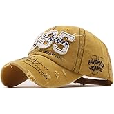 Washed Baseball Cap for Men Women Adjustable Distressed Denim Hat Dad Hat Trucker Hat