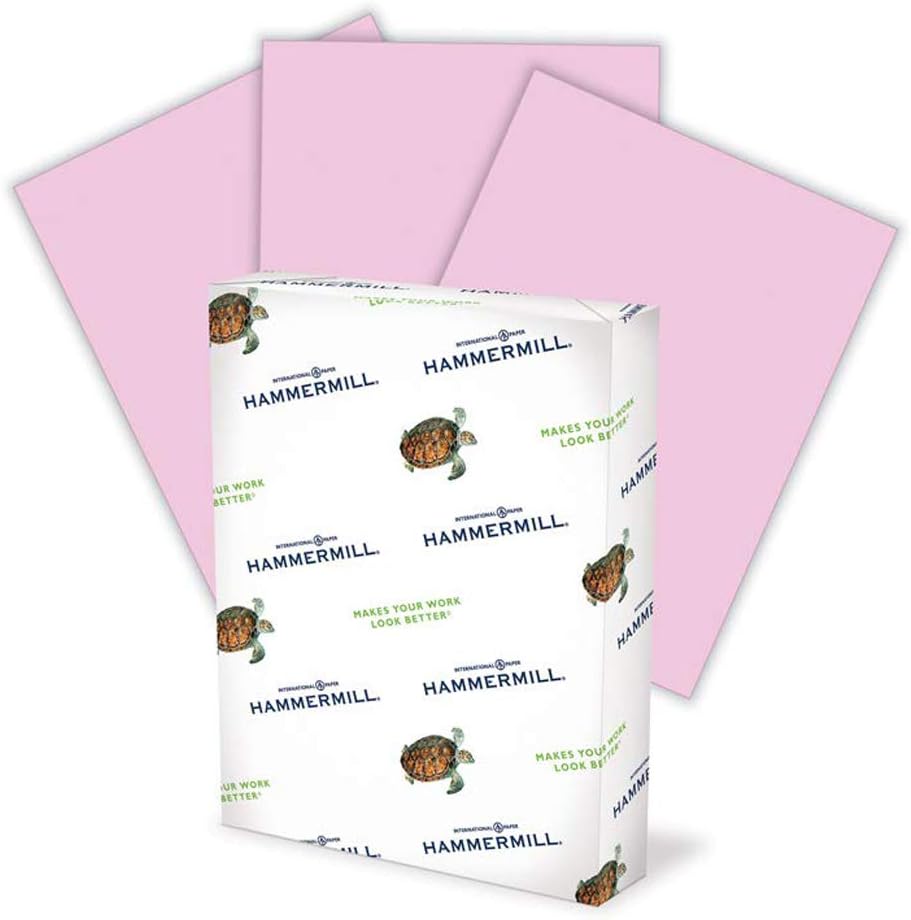 Hammermill Lilac Colored 20lb Copy Paper, 8.5x11, 1 Ream, 500 Total Sheets, Made in USA, Sustainably Sourced From American Family Tree Farms, Acid Free, Pastel Printer Paper, 102269R (102269C) : Multipurpose Paper : Office Products