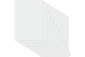 KOQYE A5 Plastic Binder Dividers with Monthly Tabs 6 Holes Durable Card Dividers for Journals, Binders, Notebooks, Planners, 5.7x8.3 inch(Clear Frosted)