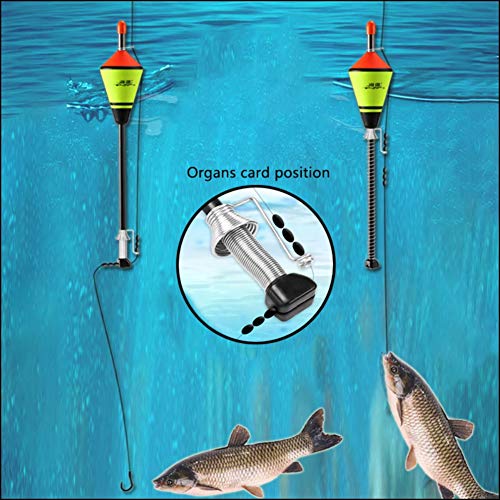 Zhengpin Automatic Fishing Floats Portable Fishing Bobbers Led Fishing Floats Lighted Bobbers Automatic Hook Trigger Electronic Buoy LED Auto. Trolling Float for Fishing