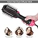 One Step Hair Dryer,Lumcrissy Hot Air Brush, Hair Styler & Volumizer Ceramic Electric Blow Dryer,3 in1 Styling Brush Hair Straightener with 2 Duckbill clips (110V ONLY)