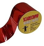 Reflective Bird Repellent Scare Tape - 2" X 125' Holographic Red / Silver Flash Ribbon - Effective Bird Deterrent and Bird Control