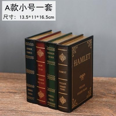 SQBJ Continental Retro Simulation Book Book Props Fake Book Model Room Decor Soft Bookcase Decor Decoration Desktop Storage,A Trumpet