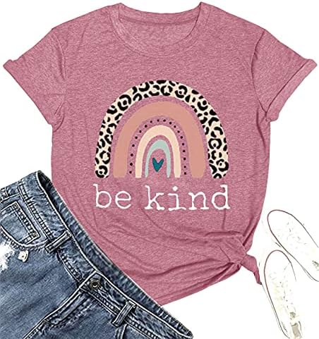 Women's Be Kind T Shirt Cute Graphic 