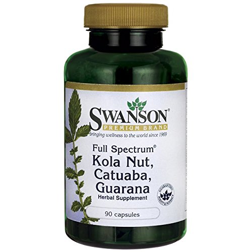 Swanson Full-Spectrum Kola Nut Catuaba Guarana 225/225/225 Milligrams 90 Capsules