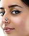 Sansar India Oxidized Silver Plated Press Nose Pin Indian Jewelry for Girls and Women (5 PC Combo)