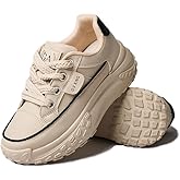Chouiss Sneakers for Women,Lace Up Thick Soled Non Slip Sports Shoes, Breathable, Stylish,Running,Shopping