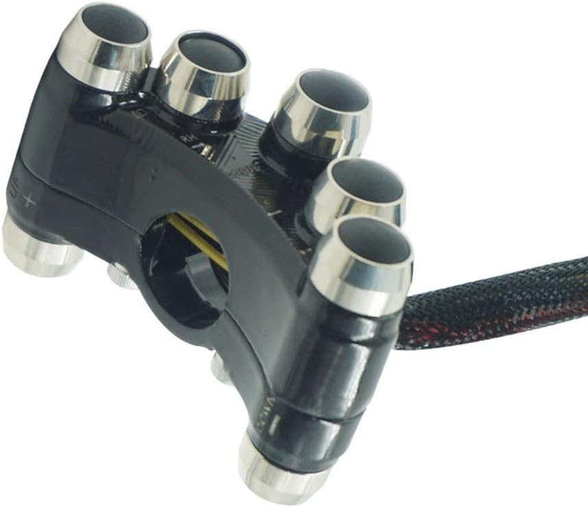 KQYAN 7/8" 22mm Motorcycle Switches Handlebar Control Switch for Headlight Turn Signal Fog Light Horn ON OFF Start Kill Switch Buttons Compatibility