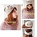 HuntGold Lady Women Fashion Camellia Warm Soft Wool Crochet Headband Knit Wide Hair Band(beige)