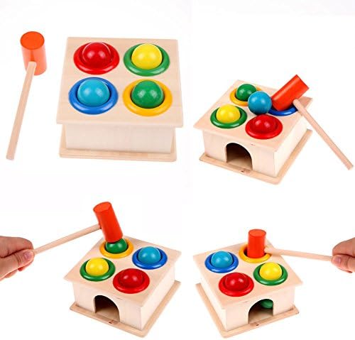 Hammering Wooden Ball Hammer Game Kids Children Early Learning Educational Toy