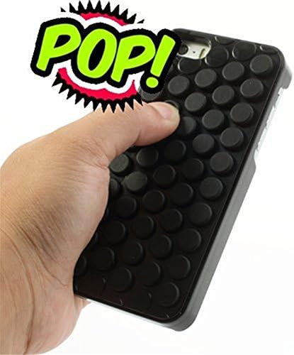 iPhone 6 Funny Case,Tenka Cute Decompression Bubble Wrap Shell Puchi Puchi Silicone Phone Case for Apple iPhone 6 /6s 4.7 Inch(Black)