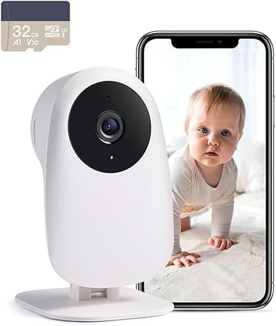 nooie Baby Monitor 2K HD Camera Night Vision Cry Motion Alerts 2-Way Audio Alexa