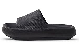 DUBUTO Kids Cloud Slides, Pillow Slides Sandals Slippers for Girls Boys, Shower Bathroom Non-Slip Open Toe Quick Drying Soft Comfy Thick Sole Cushion Platform Shoes