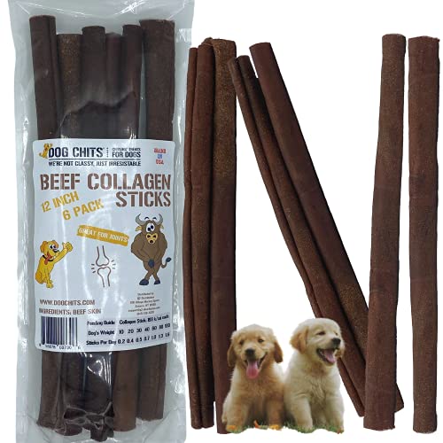 Dog Chits Beef Collagen Sticks for Dogs and Puppies 12 Inch