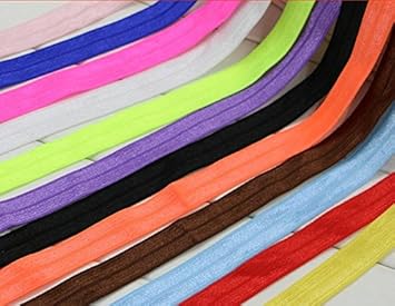 Generic Grey 16mm Elastic Foe Ribbon Fold Over Elastic Hair Ties