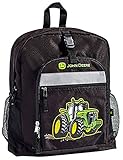 John Deere Dual Pocket Polyester Tractor Black Backpack