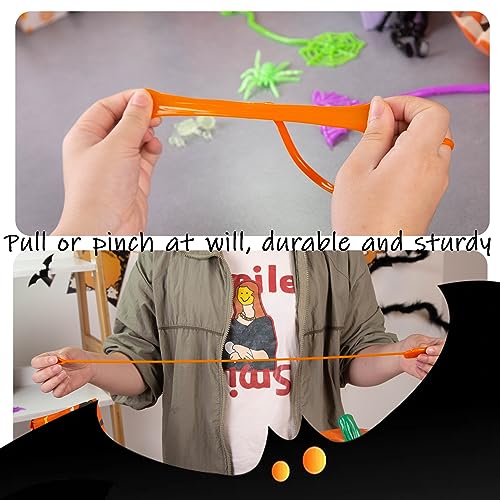 Shindel 52PCS Halloween Stretchy Sticky Toys, Halloween Party Favors for Kids Halloween Treat Toys for Goodie Bag Stuffers Treasure Box Classroom Prize