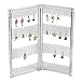 Myjell 120 Earring Holder Jewelry Hanger Organizer Foldable Acrylic Earring Screen Display Stand Hanging Earrings Bracelets Necklaces 2-Panel