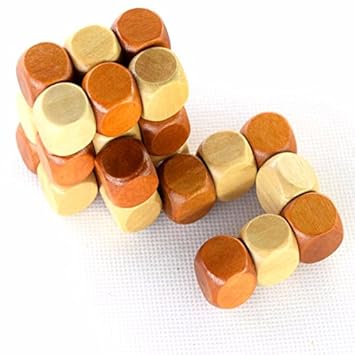 Lakshya india Wooden Snake Cube (Size:-Medium)