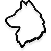 Wolf Head Cookie Cutter with Easy Push Design (4 inches)