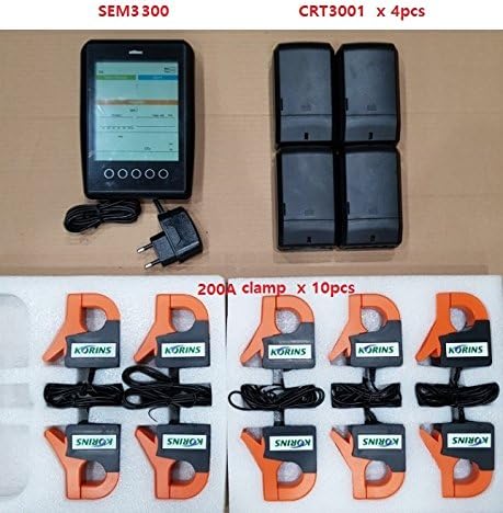 Korins MyWatt 10ch. Wireless Electricity Monitor & Logger with Cloud Service, SEM4000-200A with 10pcs of 200A clamp