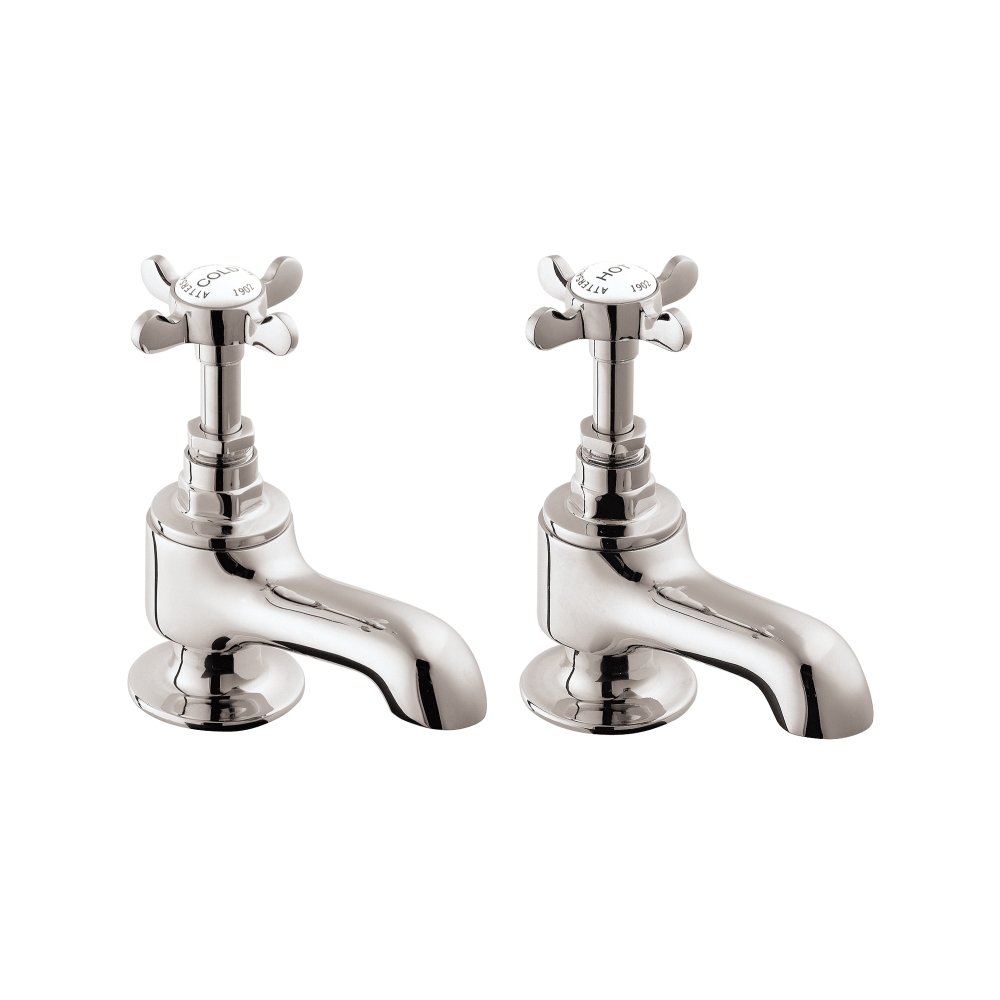 Deva Coronation Traditional Bath Taps Pair Chrome with Crosshead Easy Turn Handles - Solid Brass Construction - WRAS Certified - 12 Year Warranty CR20 - Pair of Coronation Bath Taps