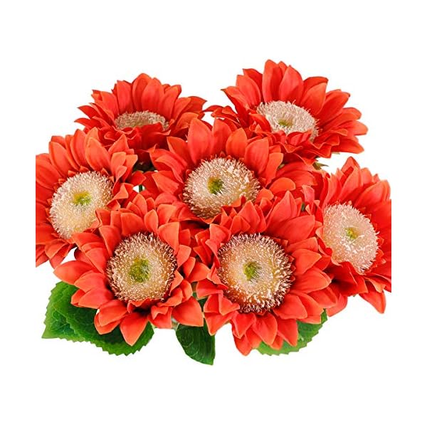 Artificial Flowers 7PCS ,Fake Sunflowers Silk Flowers Decorations