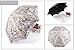 Honeystore Vintage Lace UV Sun Parasol Folding 3D Flower Embroidery Umbrella BM1618 Grey