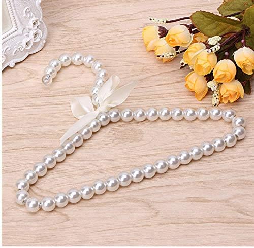 xtszlfj 10PC Fashion Plastic Pearl Bow Clothes Clothing Hanger for Kids Children Pet Dog Cat