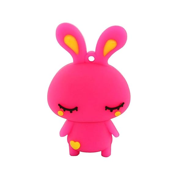 Neuheit Hase Form 32GB USB 2.0 Flash Drive Cool USB Stick Speicherstick Daten Lagerung Lustig U Disk Geschenk (Rosa) MEHRWEG