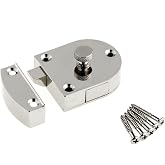 Richelieu 3 1/4-inch (83 mm) Secret Gate Latch, Polished Nickel | Reversible, Screws Included