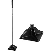 Walensee 8" x 8" Steel Tamper Tool with 48" Handle, Heavy Duty Ground Tamper for Leveling Paver Base, for Soil Compacting, Gravel and Sand, Ideal for Driveways, Yards, Asphalt and Blacktop Repair