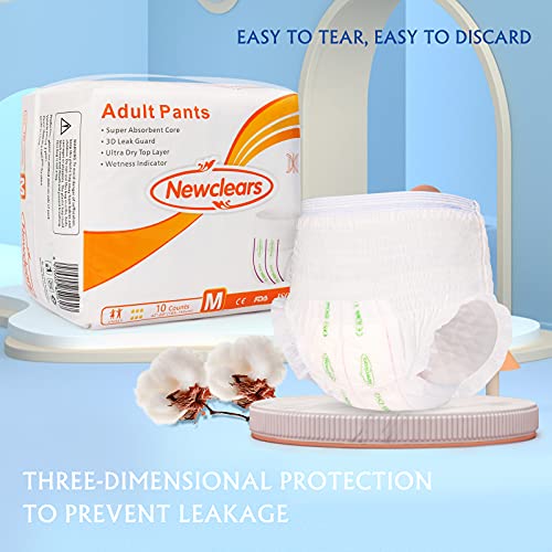 Newclears Incontinence Underwear for Women Men, Disposable Adult