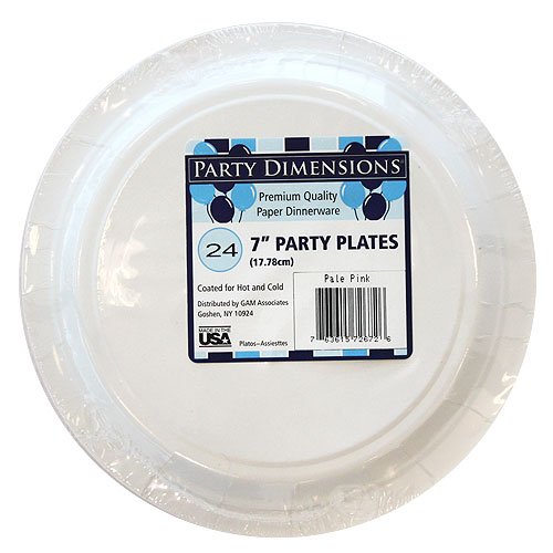 Party Dimensions 72672 24 Count Paper Plate, 7-Inch, Pink - //coolthings.us