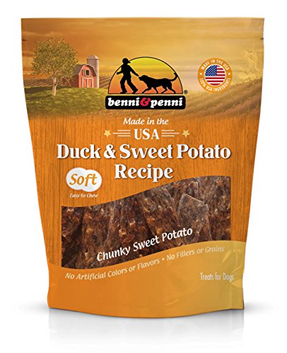 Benni & Penni USA Raised Duck and Sweet Potato Soft Chew Jerky 6 oz.