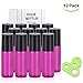 Olilia 5ml Glass Essential Oils Roller Bottles with Stainless Steel Ball 12 Pack, Essential Oils Key included (Violet)