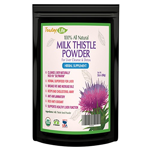 Milk Thistle for Liver detox cleanse and liver rescue support without pills - 60 grams - 2 unit bundle| USDA Certified| Made in USA Milk Thistle for Liver detox cleanse and liver rescue support without pills - 60 grams - 2 unit bundle| USDA Certified| Made in USA