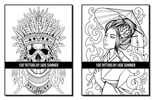 Download 100 Tattoos A Tattoo Coloring Book For Adults With Skulls Animals Flowers Fantasy And More Tattoo Coloring Books For Adults Pricepulse