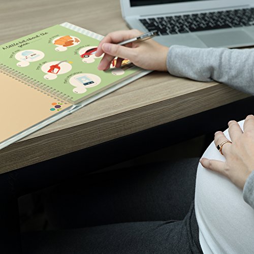 Baby Memory Book for Boys First Five Years, Record Your Child's Development in a Keepsake Journal, Modern Photo Album and Baby Shower Guestbook, 9 x 11.5 Inches
