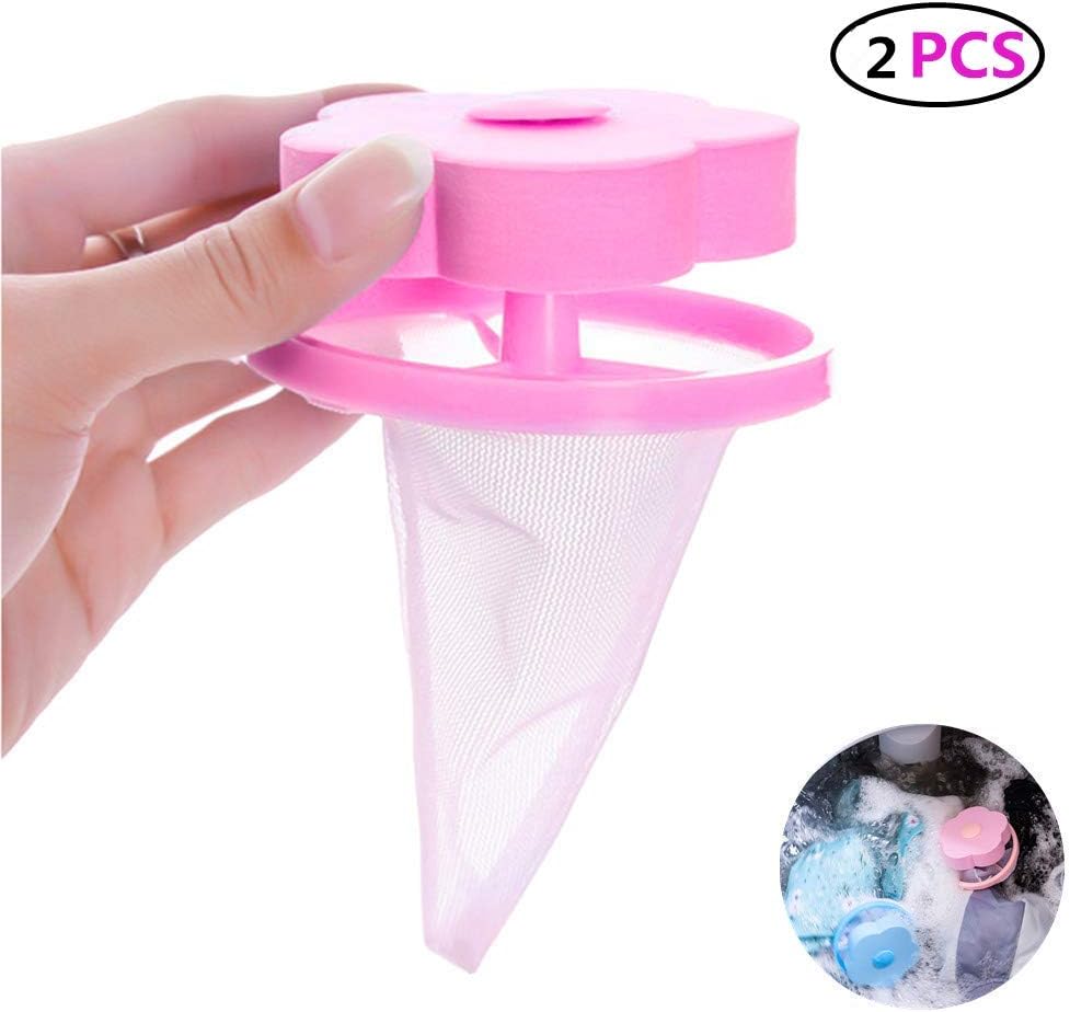 VANUODA Pet Hair Remover for Laundry - Washing Machine Floating Lint Mess Bag Loose Hair Filter - Dog Fur Remover - Reusable Filter Net Pouch - 2 Pcs