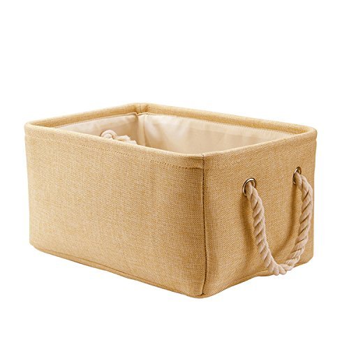 Storage Basket Baby Laundry Basket Toys Box Closet Organizer with Handles,14.2 X 10.2 X 6.3 inch