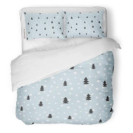 Amazon Com Emvency Decor Duvet Cover Set King Size Blue Holiday