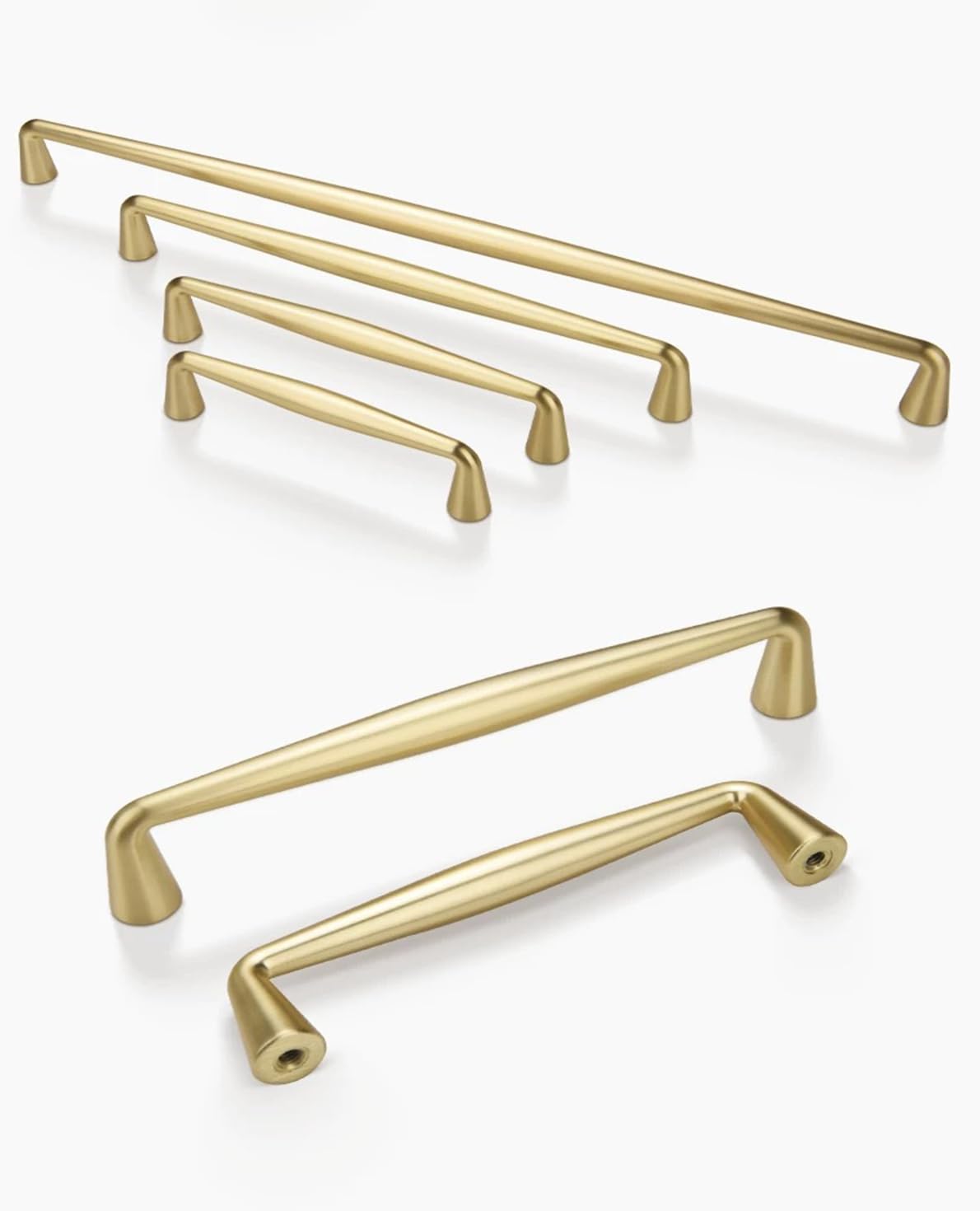 SYZOW Pack of 6 Vintage Gold Kitchen Cabinet Handles - Cupboard Handles, 128 mm Hole Spacing — image 1