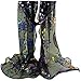 Datework Women Vintage Colorful Flower Lace Gauze Veil Wrap Scarf (Black)
