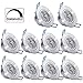 Pocketman 10 Pack, 110V 3W Dimmable LED Ceiling Light Downlight,Cool White Spotlight Lamp Recessed Lighting Fixture,with LED Driver