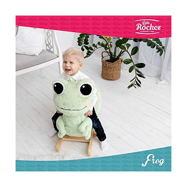 Gerardo`S Plüsch-Schaukelfrosch mit Musik. Schaukelfrosch für Kleinkinder. Schaukeltier für Kleinkinder. Plüsch… – Bild 6